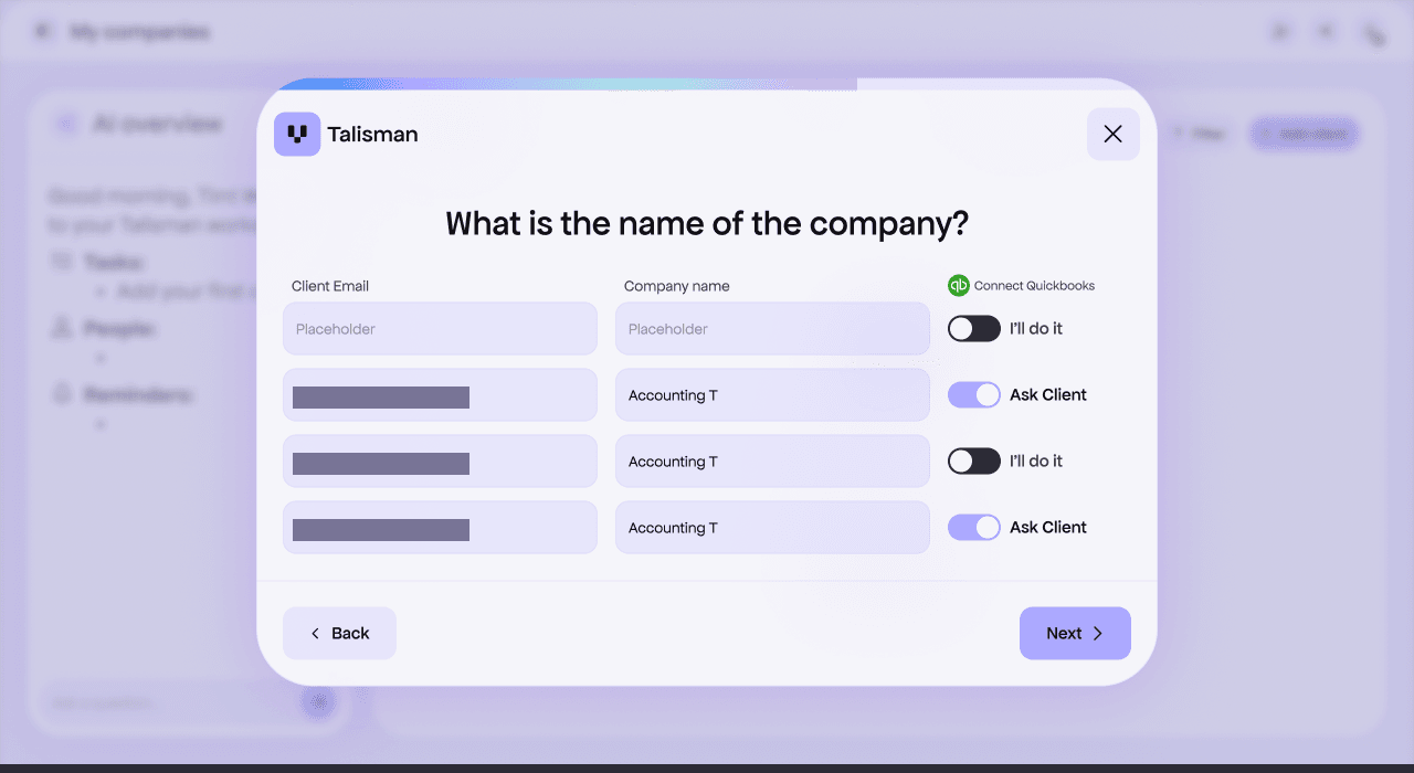 Adding clients in bulk